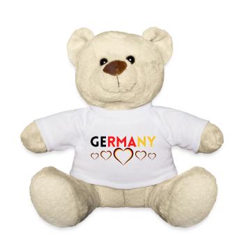 Germany German Football Soccer Ball Travel Retro - Nounours - blanc - Devant