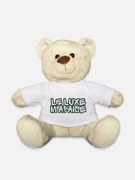 French Graffiti Luxury - Teddy Bear - white