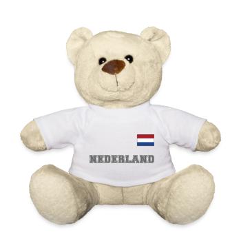 Niederlande Trikot Look - Holland – NEDERLAND - Teddy - Weiß - Vorne