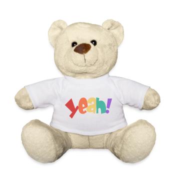 Bunte Yeah Typografie Design - Teddy - Weiß - Vorne