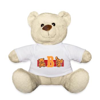 Baby Name Buchstabe B Vorname Teddybär Elefant - Teddy - Weiß - Vorne