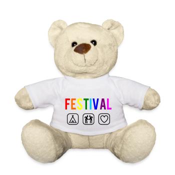 Festival - Festivalbesucher - Teddy - Weiß - Vorne