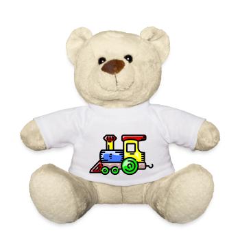 eisenbahn zug tram train railroad railway locomoti - Teddy - Weiß - Vorne