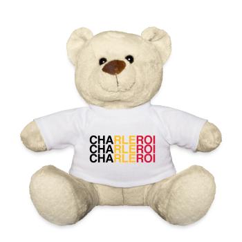 CHARLEROI Belgium Belgium Flag - Teddy Bear - white - Front