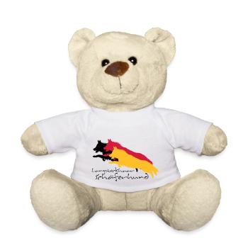 langstockhaar schäferhund - Teddy - Weiß - Vorne