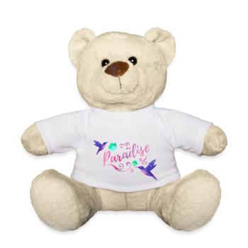 Paradise watercolor - Teddy Bear - white - Front