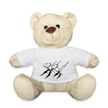 ALPHORN,HORN,BLASINSTRUMENT,ALPEN,POLSTERPFEIFEF - Teddy - Weiß - Vorne