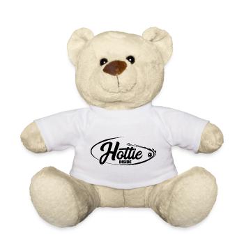 hottie inside - Teddy Bear - white - Front