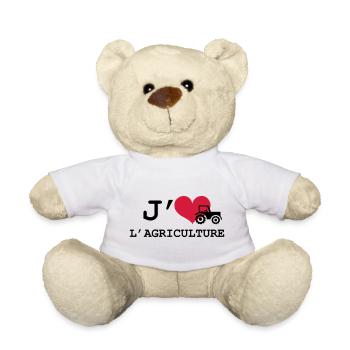 J'aime l'agriculture ! - Nounours - blanc - Devant