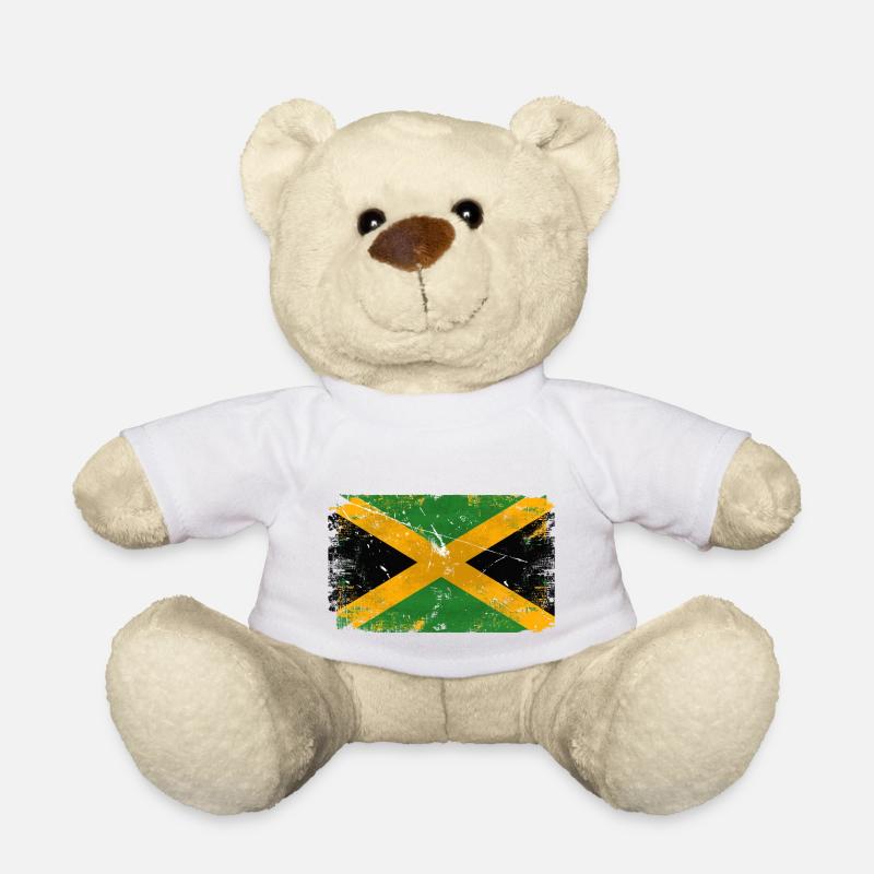 Jamaica Vintage Flag - Teddy - Weiß