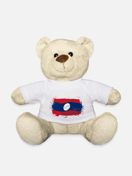 Laos Flag - Teddy - Weiß