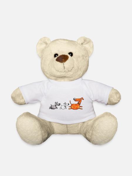 Drei Hundetiere - Hund - Hunde - Dog - Comic - Teddy - Weiß