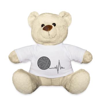EKG Herzschlag Wolle - Teddy - Weiß - Vorne