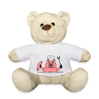 rand leere fläche schreiben text schild koch koche - Teddy - Weiß - Vorne