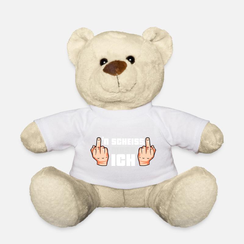N Scheiss muss ich - Teddy - Weiß
