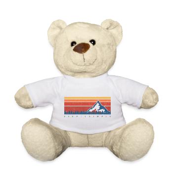 Minimal Mountain Sunset Retro - Teddy Bear - white - Front