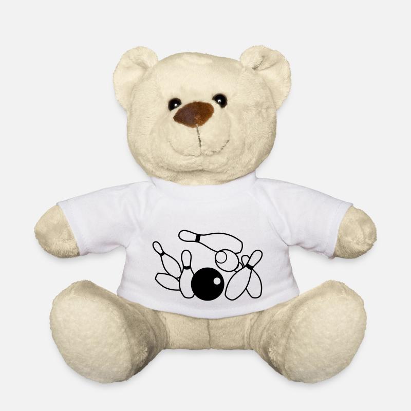 bowling - Teddy Bear - white
