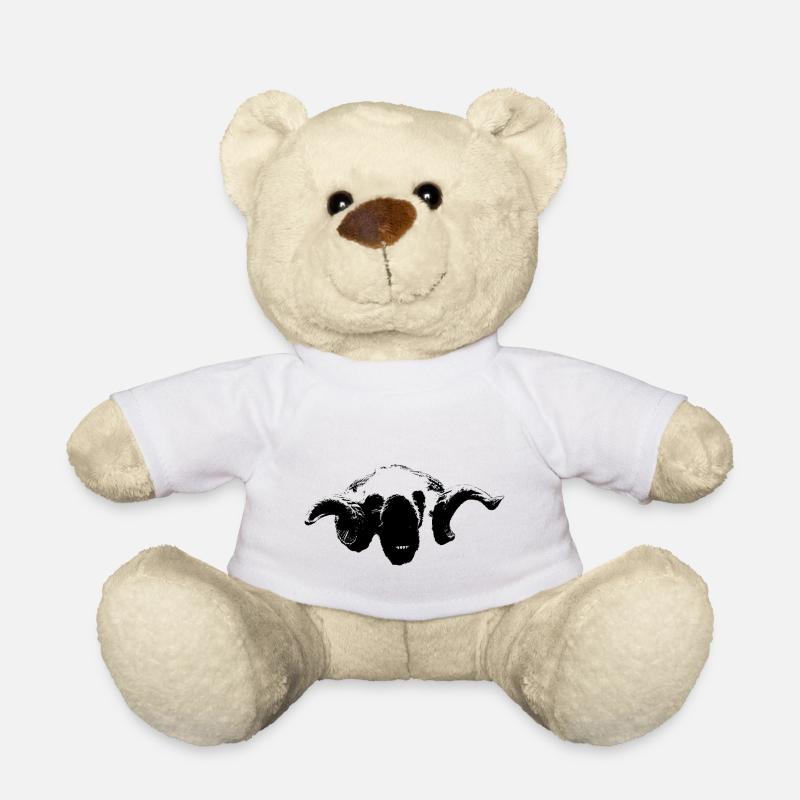 Walliser Schwarznasen Widder - Teddy - Weiß