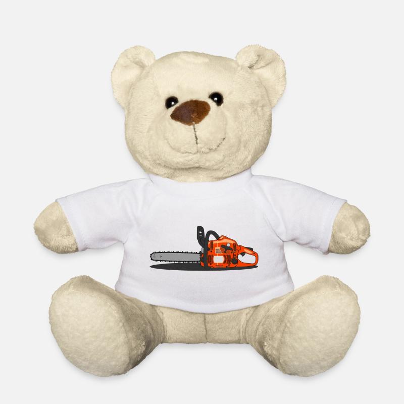 Kettensäge - Orange - Teddy - Weiß