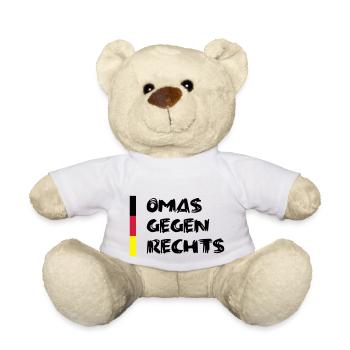 Omas gegen Rechts - schwarz rot gold - Teddy - Weiß - Vorne
