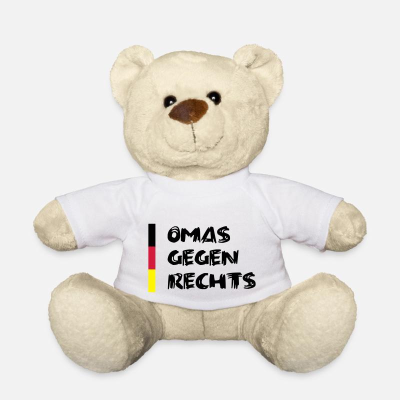 Omas gegen Rechts - schwarz rot gold - Teddy - Weiß