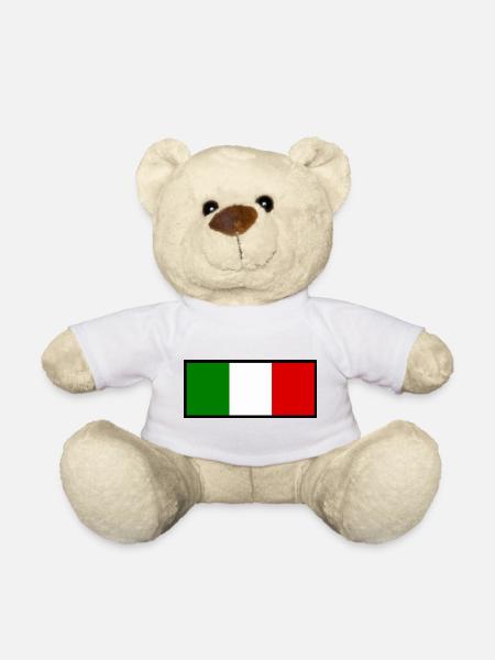 Italie Drapeau italien Drapeau Cadeau - Nounours - blanc