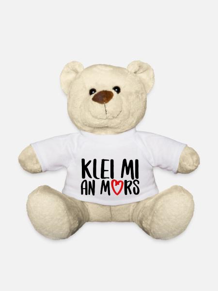 klei mi an mors Plattdeutsch platt Dialekt - Teddy - Weiß