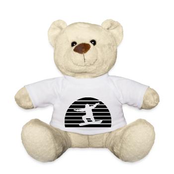 Snowboard Snowboarder - Teddy - Weiß - Vorne