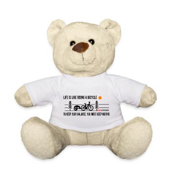 Bike Travel Adventure - Teddy Bear - white - Front