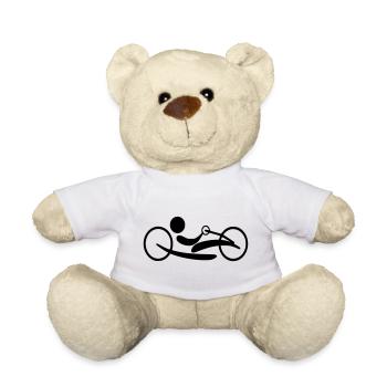 Reclining handbike for sports wheelchair user * - Teddy Bear - white - Front