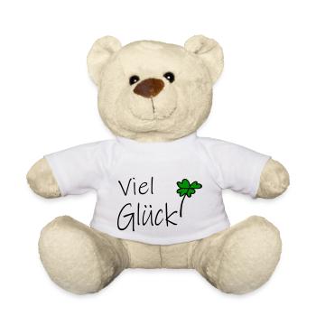 Viel Glück - Teddy - Weiß - Vorne