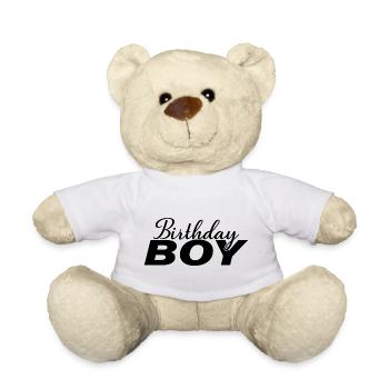 Birthday Boy - Birthday Party Gift For Kids Boys - Teddy Bear - white - Front