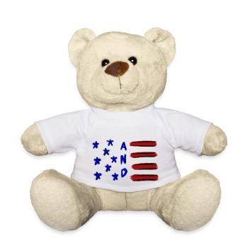 Flag Of Usa - Teddy Bear - white - Front