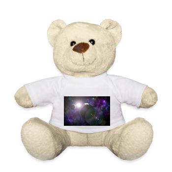 Lune et terre avec soleil - Nounours - blanc - Devant