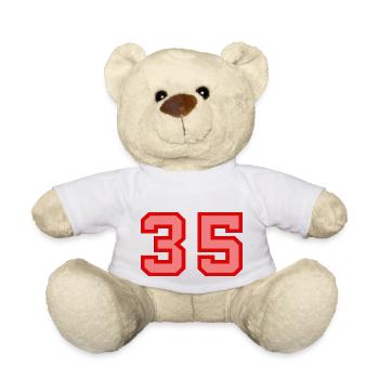 Cool Retro Retrostyle Numéro de maillot numéro de dos - Nounours - blanc - Devant