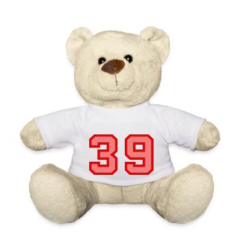 Cool Retro Retrostyle Numéro de maillot numéro de dos - Nounours - blanc - Devant