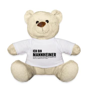 Mannheim Humor Spruch Design - Teddy - Weiß - Vorne