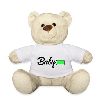 Neon Lime Abstract Block Tee - Teddy Bear - white - Front