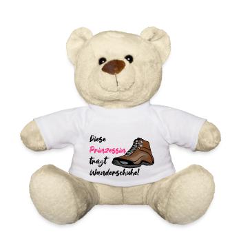 Prinzessin trägt Wanderschuhe, Wandern, Hiking - Teddy - Weiß - Vorne