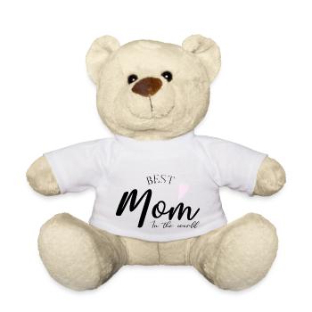 Best mom in the world meilleure maman du monde - Nounours - blanc - Devant