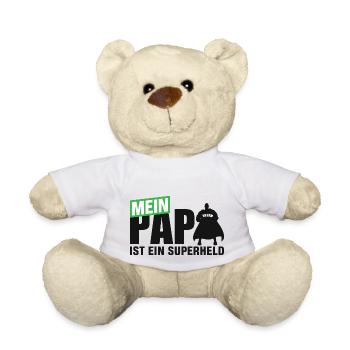 Mein Papa ist ein Superheld - Teddy - Weiß - Vorne