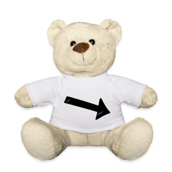 Pfeil Zeichnung Skizze schwarz - Teddy - Weiß - Vorne