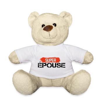 Super épouse cadeau - Nounours - blanc - Devant