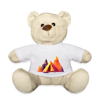 Camping Caravane Camp Tentes Cadeaux Camping-car - Nounours - blanc - Devant