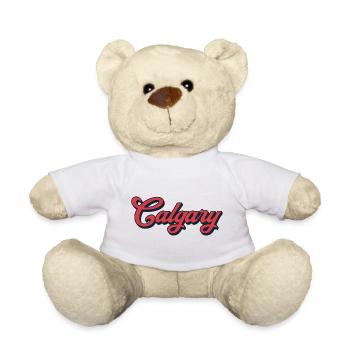 Calgary Lettering Canada – Retro Typography - Teddy Bear - white - Front