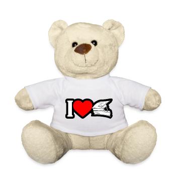 I Heart Helm-Grafik - Teddy - Weiß - Vorne