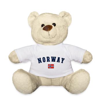 Norwegische Flagge, Norwegischer Stolz - Teddy - Weiß - Vorne