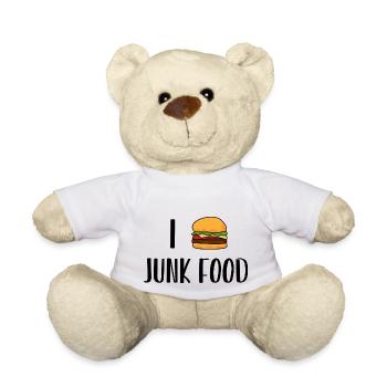 I Love Junk Food - Teddy Bear - white - Front