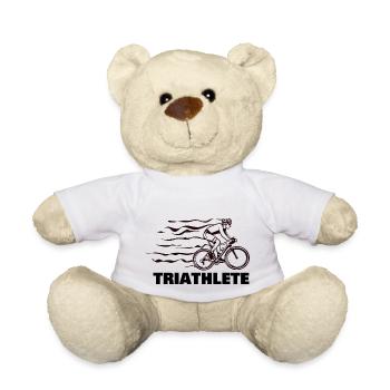 Bicycle Biking Biker - Teddy Bear - white - Front