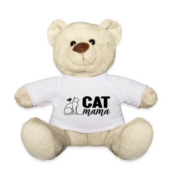 Cat Mama - Teddy Bear - white - Front